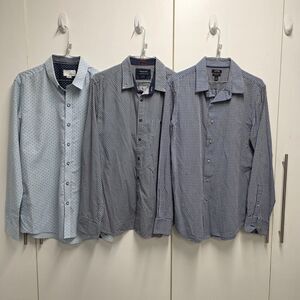 Denim & Flower Apt 9 Craft + Flow Men’s M Dress Shirts 3pc Lot Corpcore